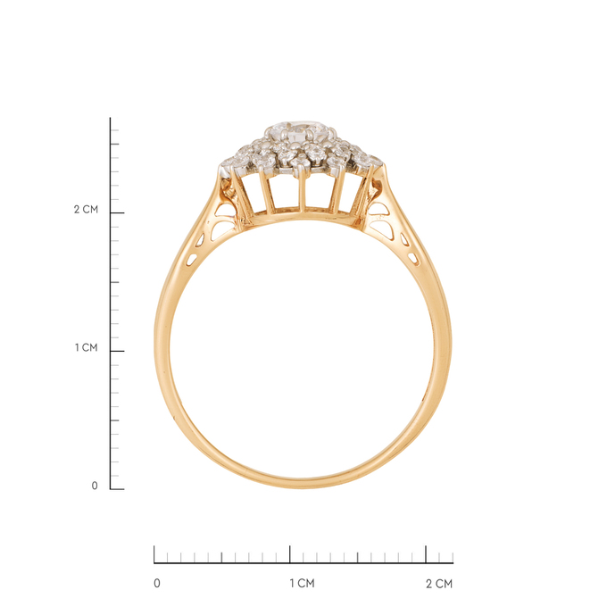 Кольцо из золота 585 пробы c фианитами, Л 2812 4290 за 29700