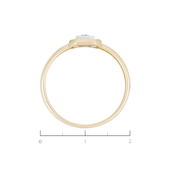 Кольцо из золота 585 пробы c 17 бриллиантами