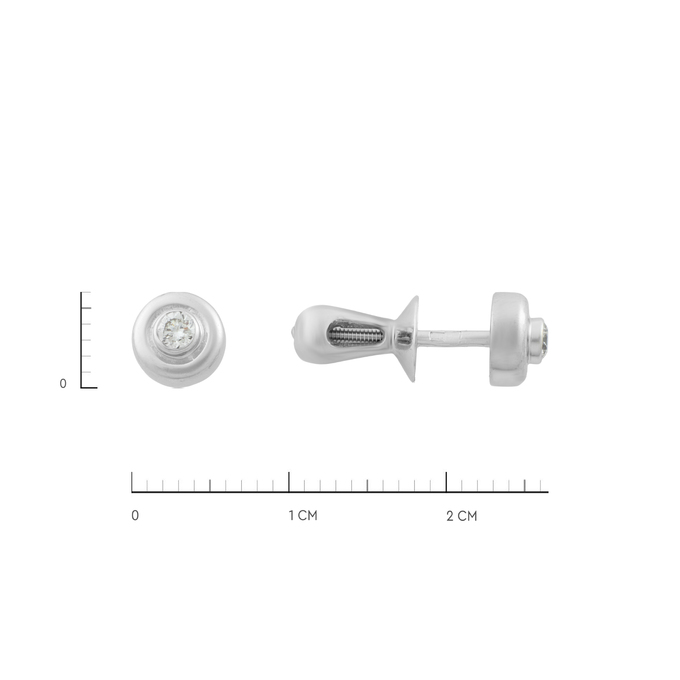 Серьги из золота 585 пробы c бриллиантами, Ц О007 2423 за 35200
