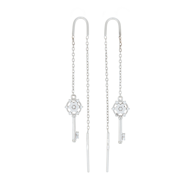 Серьги из золота 585 пробы c 18 фианитами, Л 3012 4397 за 21680