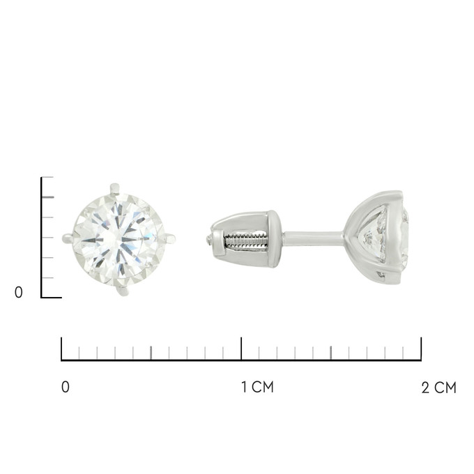 Серьги из золота 585 пробы с фианитами, Ц О007 3994 за 14400