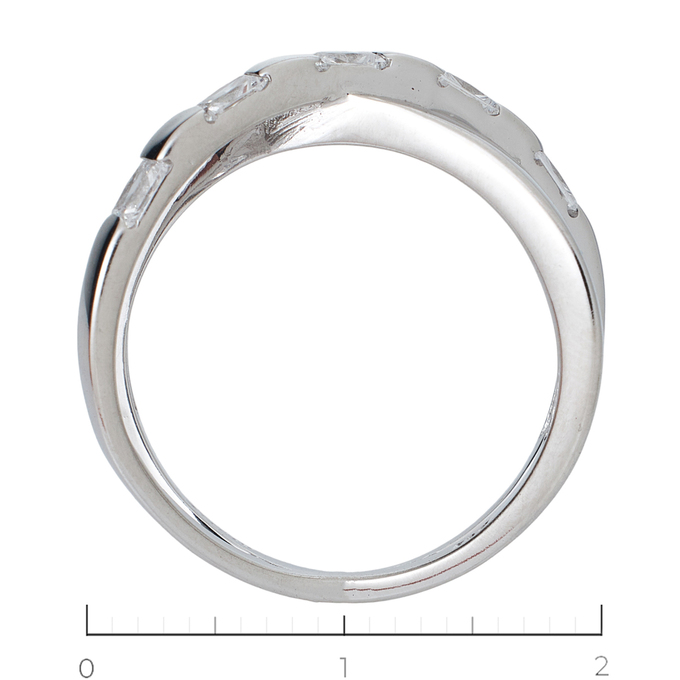Кольцо из белого золота 585 пробы c 5 фианитами, Л 3606 1656 за 31760