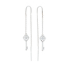 Серьги из золота 585 пробы c 18 фианитами