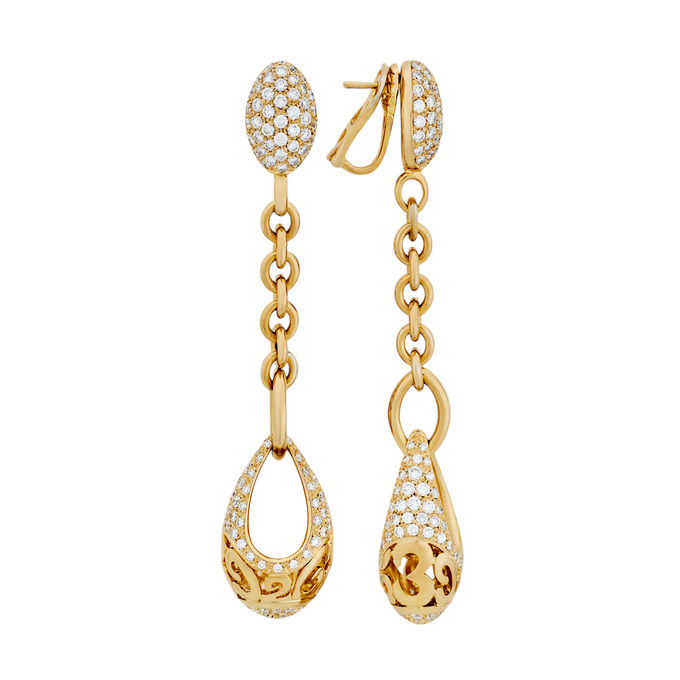 Серьги из золота 750 пробы с бриллиантами, Л 2813 0697 за 450000