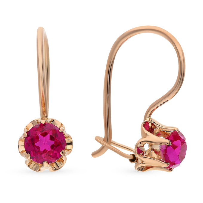 Серьги из красного золота 583 пробы