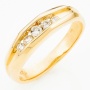 Кольцо из желтого золота 585 пробы c 5 бриллиантами Л24064086 фото 1