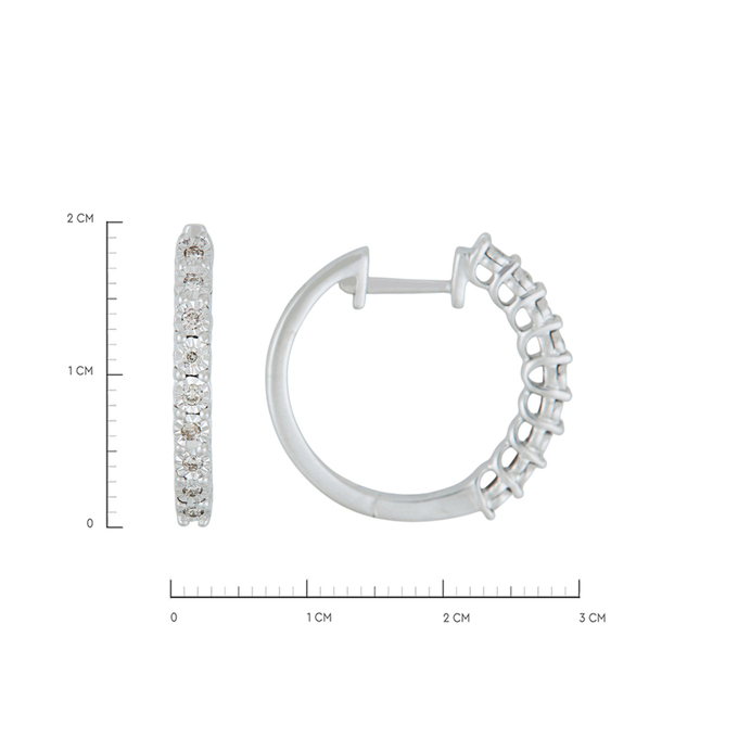 Серьги из золота 585 пробы c 18 бриллиантами