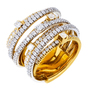 Кольцо из комбинированного золота 585 пробы c 139 бриллиантами Л28088544 фото 1