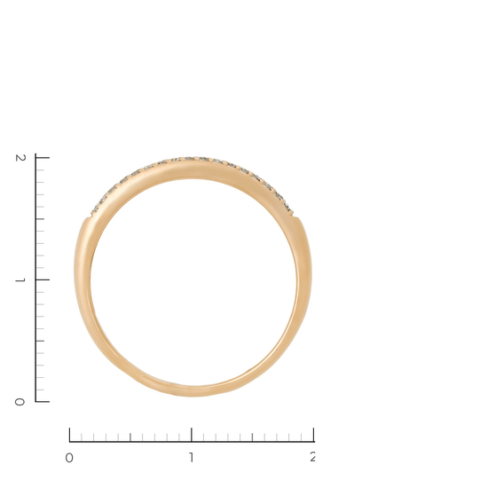 Кольцо из красного золота 585 пробы c 34 бриллиантами, Л05133324 за 9300