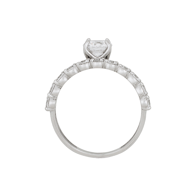 Кольцо из золота 585 пробы c фианитами