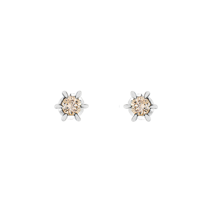Серьга из золота 585 пробы c бриллиантом