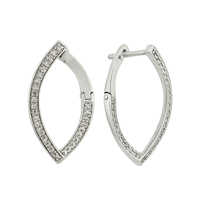 Серьги из золота 585 пробы с бриллиантами, Л 6302 4370 за 49600
