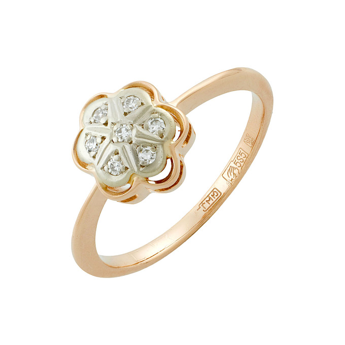 Кольцо из золота 585 пробы c бриллиантами, Л 5406 2744 за 31600