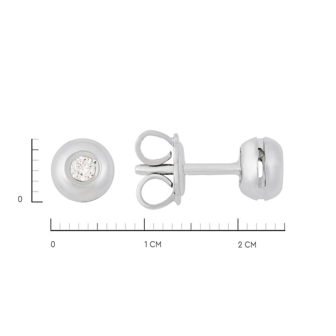 Серьги из золота 750 пробы c бриллиантами, Ц О007 2330 за 44640