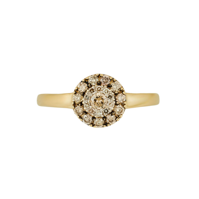 Кольцо из золота 585 пробы c бриллиантами