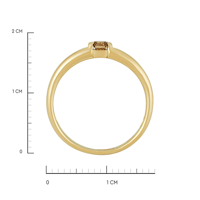 Кольцо из золота 585 пробы c бриллиантом, Л 0911 3720 за 29520