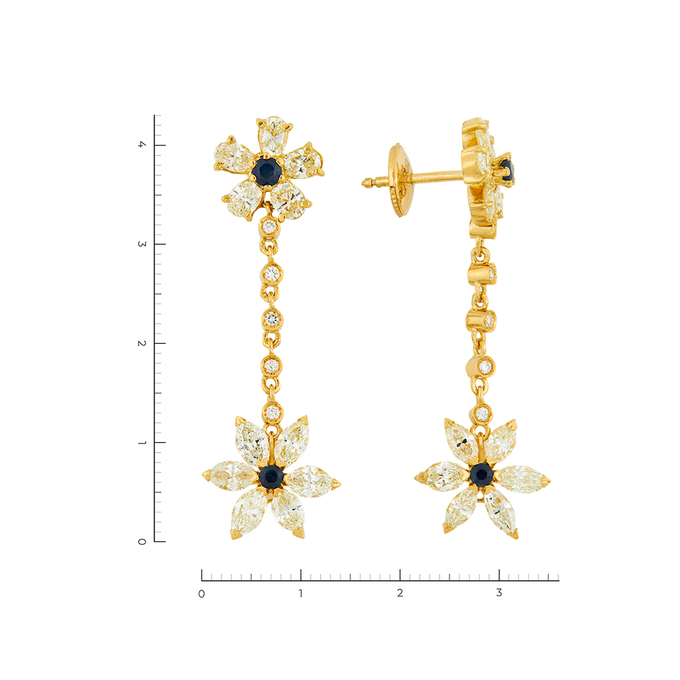 Серьги с бриллиантами и сапфирами, К 0000 0295 за 199000