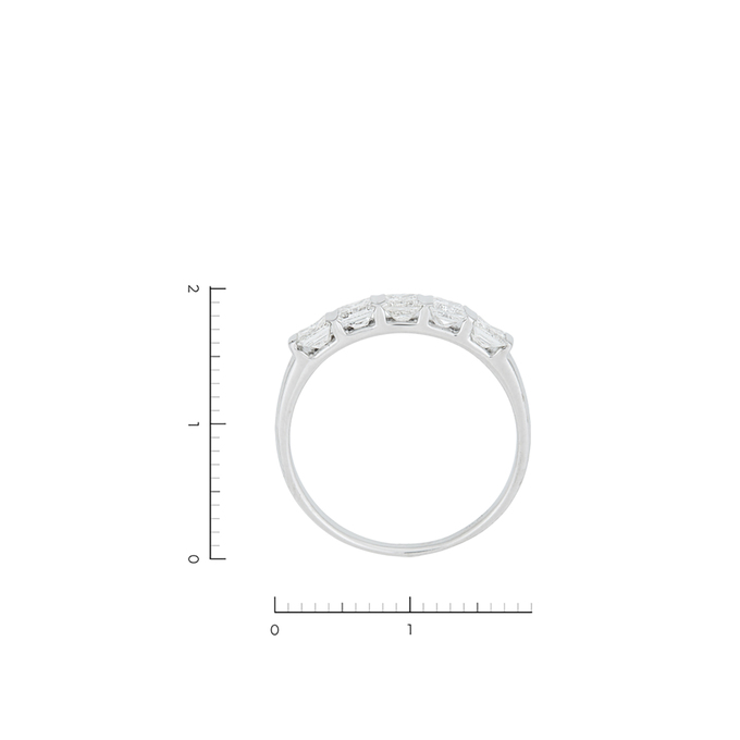 Кольцо из золота 585 пробы c 5 бриллиантами, Л 2809 3550 за 97500