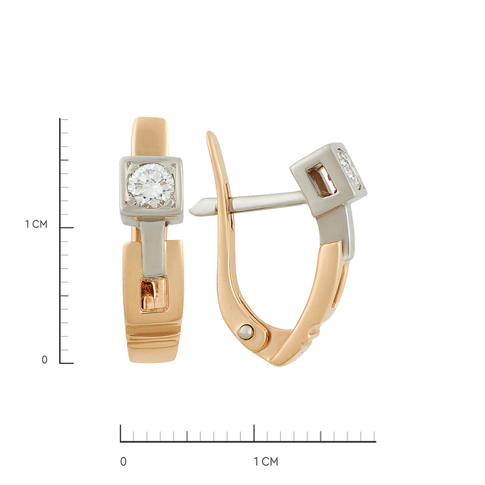 Серьги из золота 585 пробы c бриллиантами, Л 7502 9254 за 79040