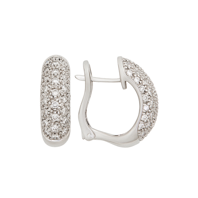 Серьги из золота 750 пробы c бриллиантами