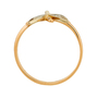 Кольцо из комбинированного золота 585 пробы c фианитами Л43059202 фото 3