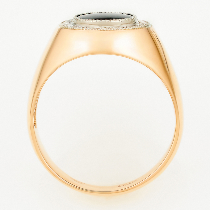 Кольцо из золота 585 пробы c синтетическим камнем и фианитами, Л 1909 7858 за 64680