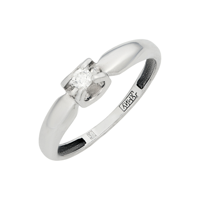 Кольцо из золота 585 пробы c бриллиантом, Л 6002 0854 за 24720