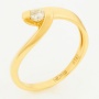 Кольцо из желтого золота 750 пробы c 1 бриллиантом Л62012450 фото 1