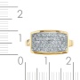 Кольцо из желтого золота 585 пробы c 43 бриллиантами 092504 фото 3