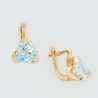 Серьги из золота 585 пробы c 2 топазами