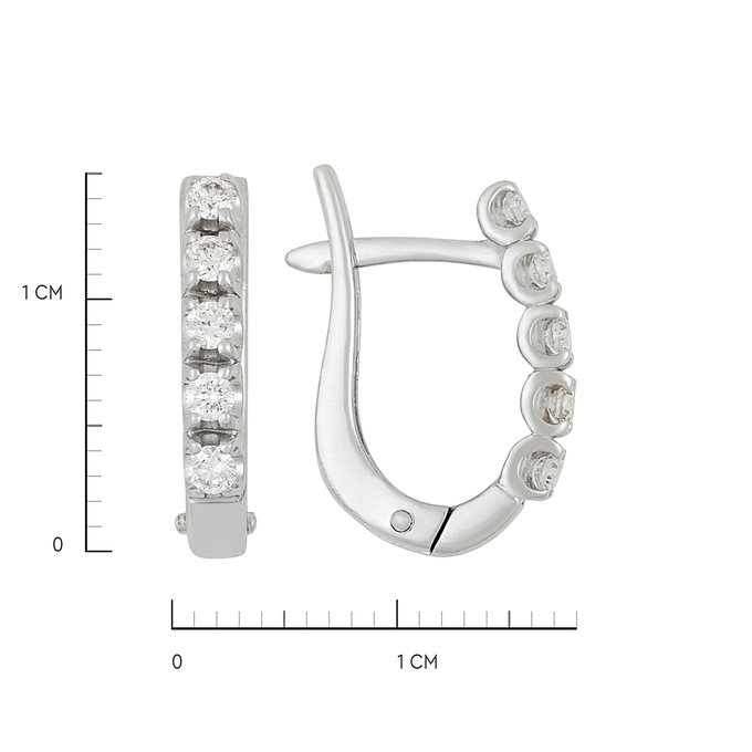 Серьги из золота 585 пробы c бриллиантами, Л 6202 1290 за 37600