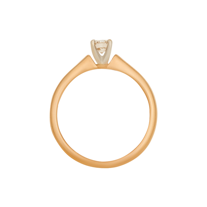 Кольцо из золота 585 пробы c бриллиантом