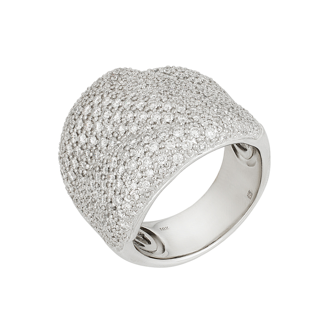 Кольцо из золота 750 пробы c бриллиантами