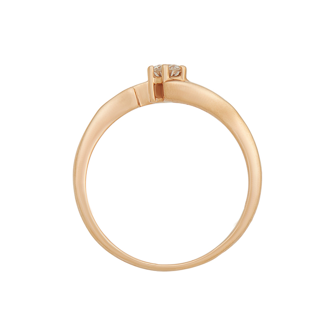 Кольцо из золота 585 пробы c бриллиантом, Л 3606 5991 за 43360