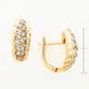 Серьги из красного золота 585 пробы c фианитами