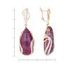 Серьги из золота 585 пробы c 126 фианитами, 2 корундами и 2 кварцами