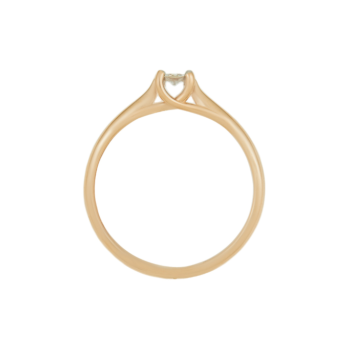 Кольцо из золота 585 пробы c бриллиантом, Л 3606 6073 за 19120