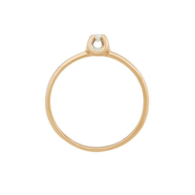 Кольцо из золота 585 пробы c бриллиантом, Л 2913 1953 за 17520