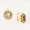 Серьги из золота 750 пробы c 18 бриллиантами
