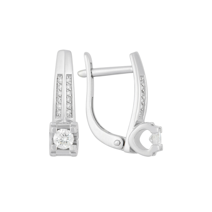 Серьги из золота 585 пробы c бриллиантами, К 0000 3843 за 64900