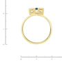 Кольцо из комбинированного золота 585 пробы c 4 бриллиантами и 1 сапфиром Л76004762 фото 4
