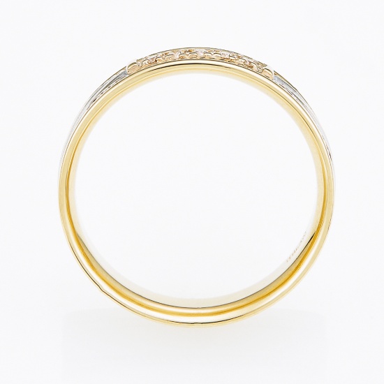 Кольцо из комбинированного золота 585 пробы c 5 бриллиантами, Л62008989 за 14175