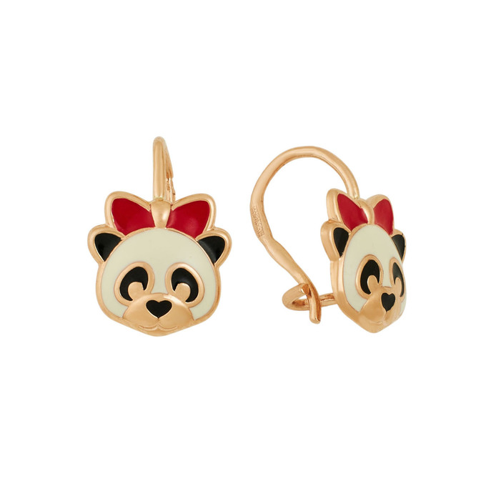 Серьги из золота 585 пробы c эмалью, Л 0515 0637 за 10720