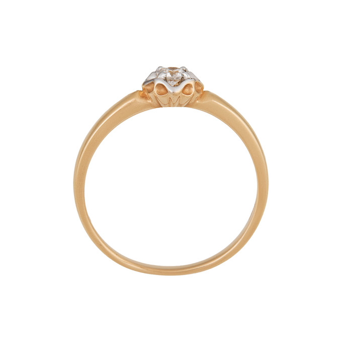 Кольцо из золота 585 пробы c бриллиантом, Л 0515 4887 за 22400