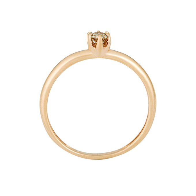 Кольцо из золота 585 пробы c бриллиантом, Л 7502 7246 за 18800