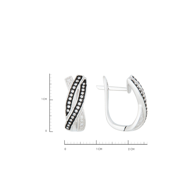Серьги из золота 585 пробы c бриллиантами, К 0000 3329 за 63900