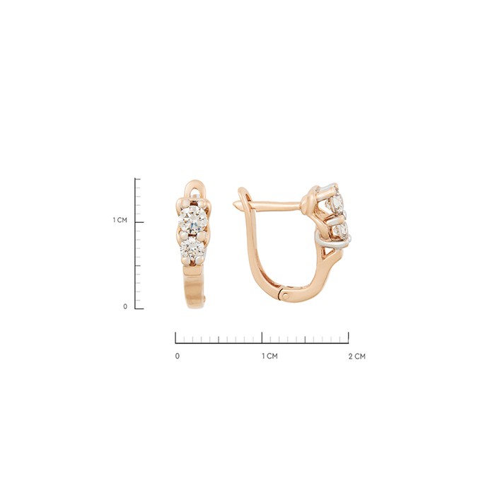 Серьги из золота 585 пробы c бриллиантами, Л 3506 7935 за 44720