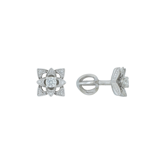 Серьги из золота 585 пробы c бриллиантами, Л 4306 4366 за 22800