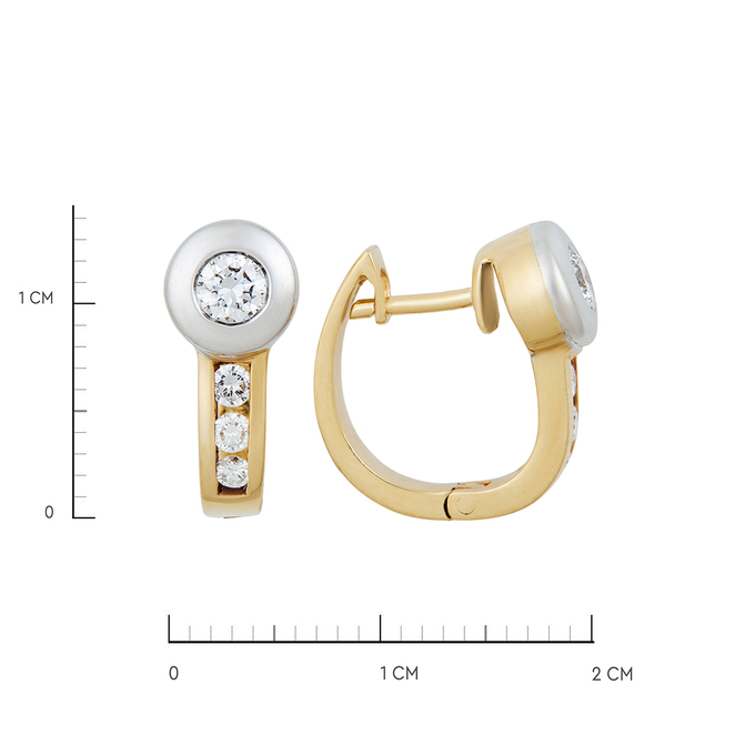 Серьги из золота 750 пробы c бриллиантами, К 0000 2859 за 109000