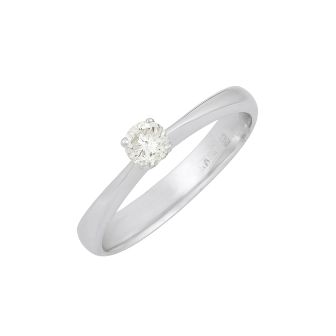 Кольцо из золота 750 пробы c бриллиантом, Л 5104 2015 за 42320